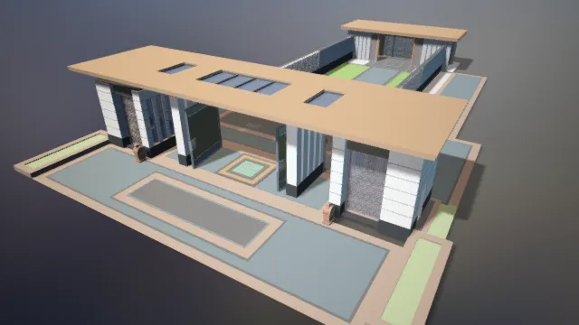 别墅 商业建筑 豪华住宅 大门建筑 门头传统建筑