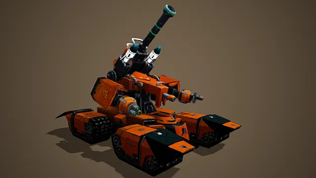 次世代游戏道具坦克3D模型