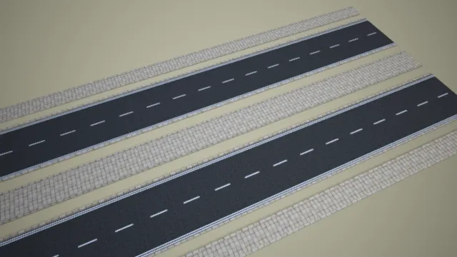 道路 地标线 道路线 写实贴图 路线标识 双直道路