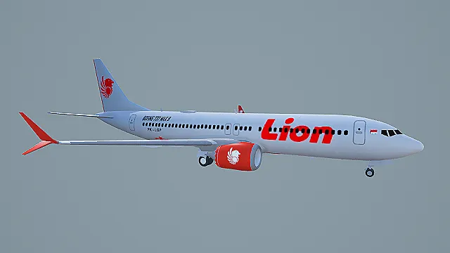 狮航波音737客机3D模型