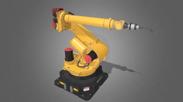 写实 工厂 金属 机械臂