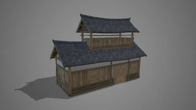 二层木屋 古风建筑 古风模型 建筑模型