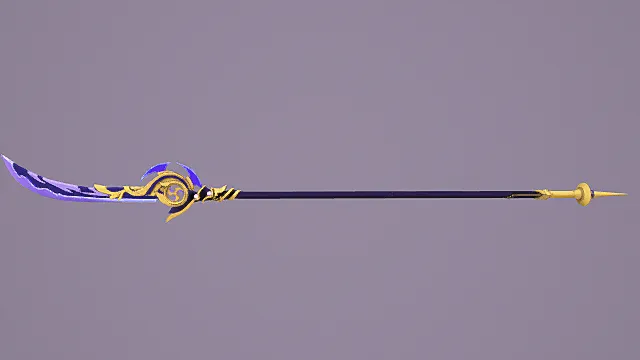 奇幻风格雷纹长枪3D模型