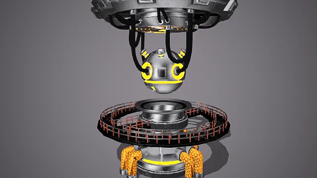 次世代科幻核心反应堆道具模型
