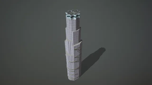 中心大厦 商业高楼 楼顶停机场 写字楼