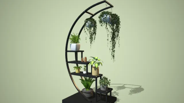 半月形植物 植物架 盆栽 盆景 吊篮 植被 装饰家居