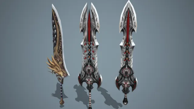 长剑 双刃剑 武器 短剑 道具 游戏装备库 多种不同剑的贴图