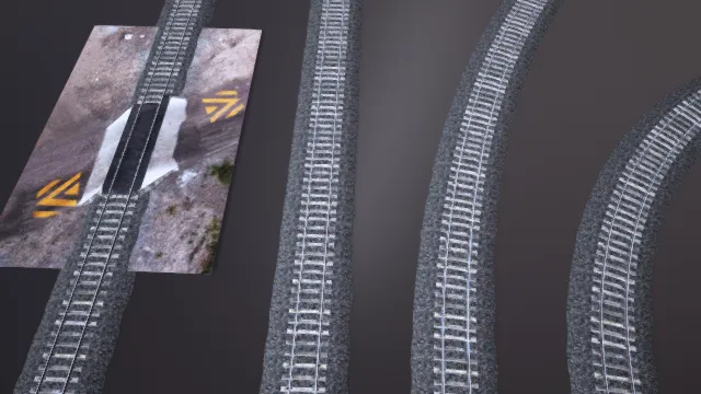 火车道路 轨道 铁路 写实 真实贴图