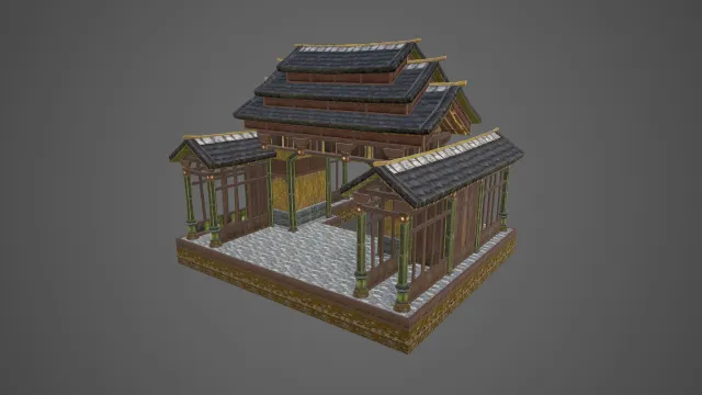 大门 写实模型 写实建筑 建筑模型 古风模型