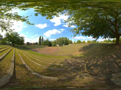 户外公园台阶晴天多云