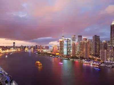 都市滨江夜景贴图